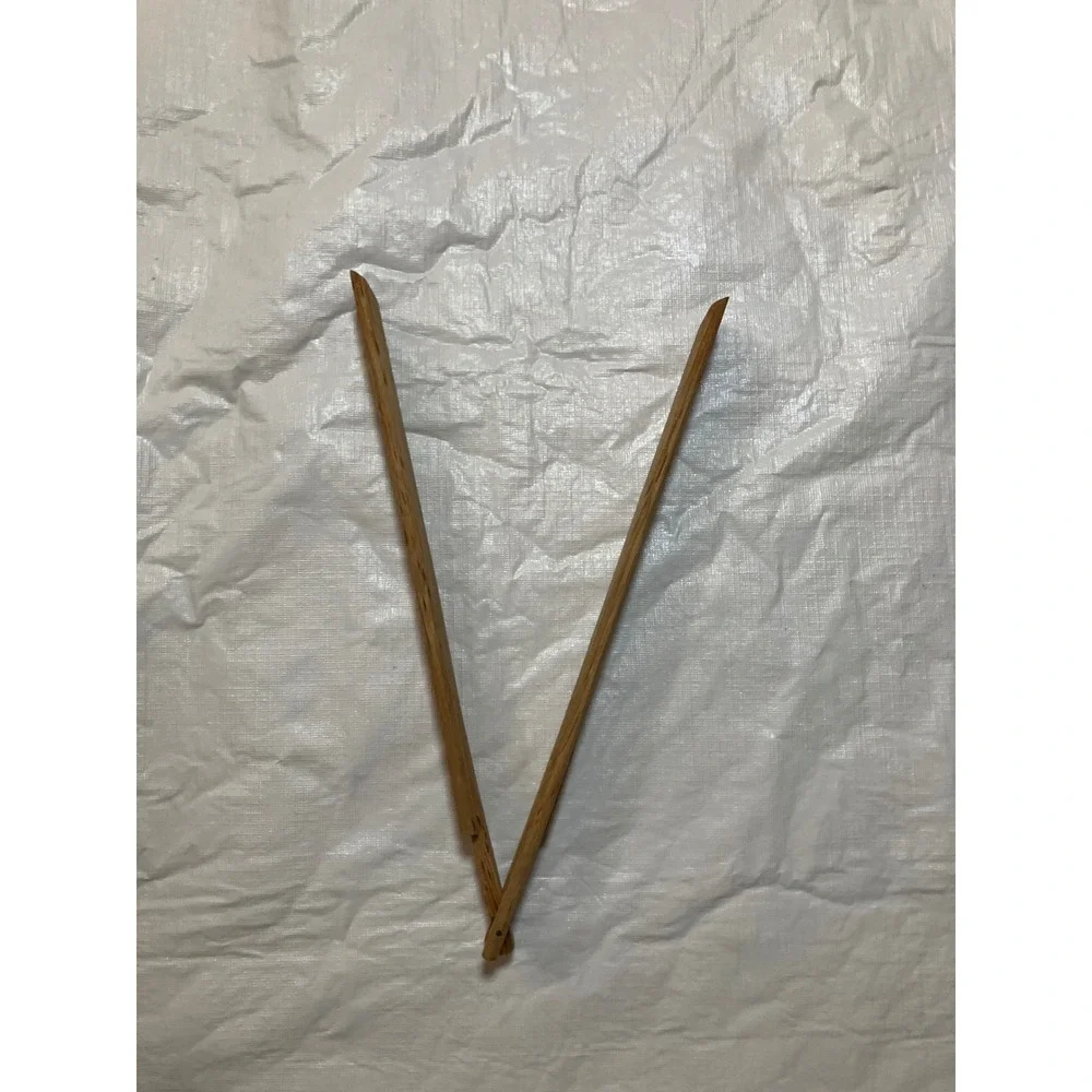 Vintage Wooden Tongs Kitchen Serving Utensil Farmhouse Rustic